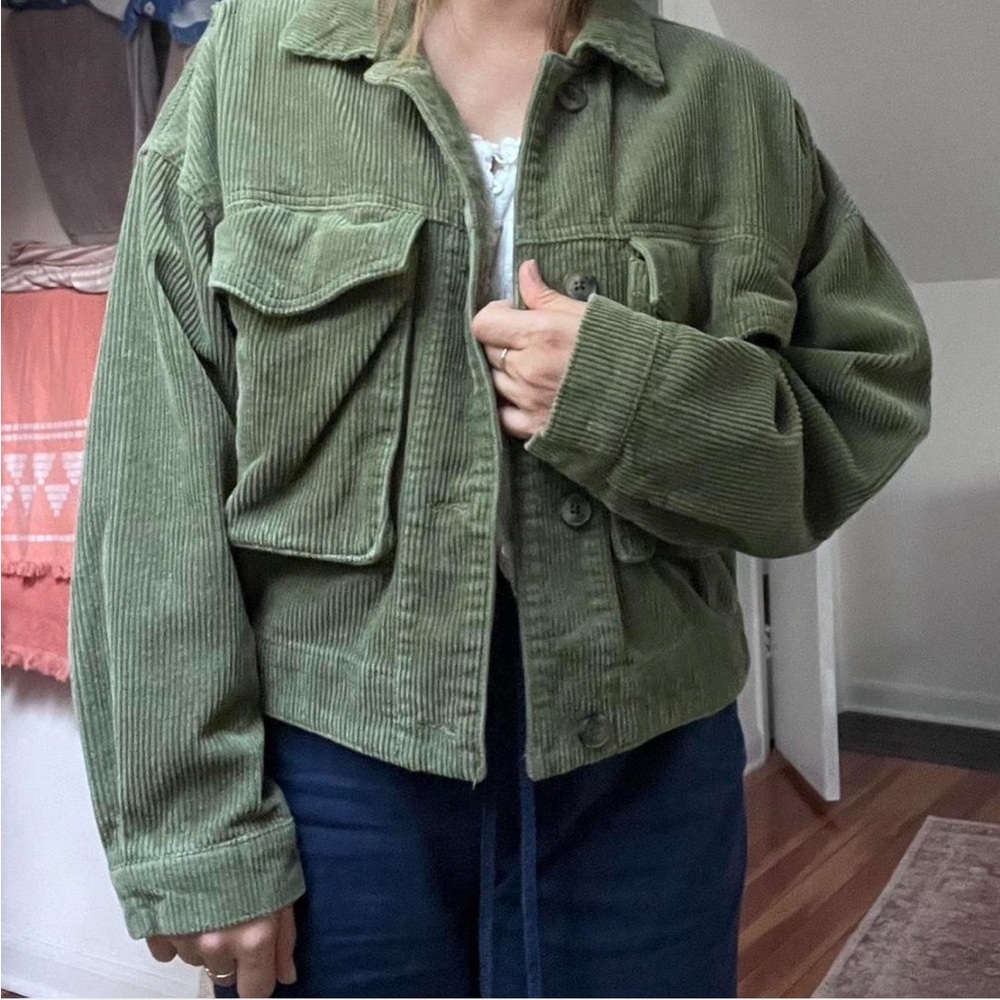 Vintage forever21 corduroy jacket green